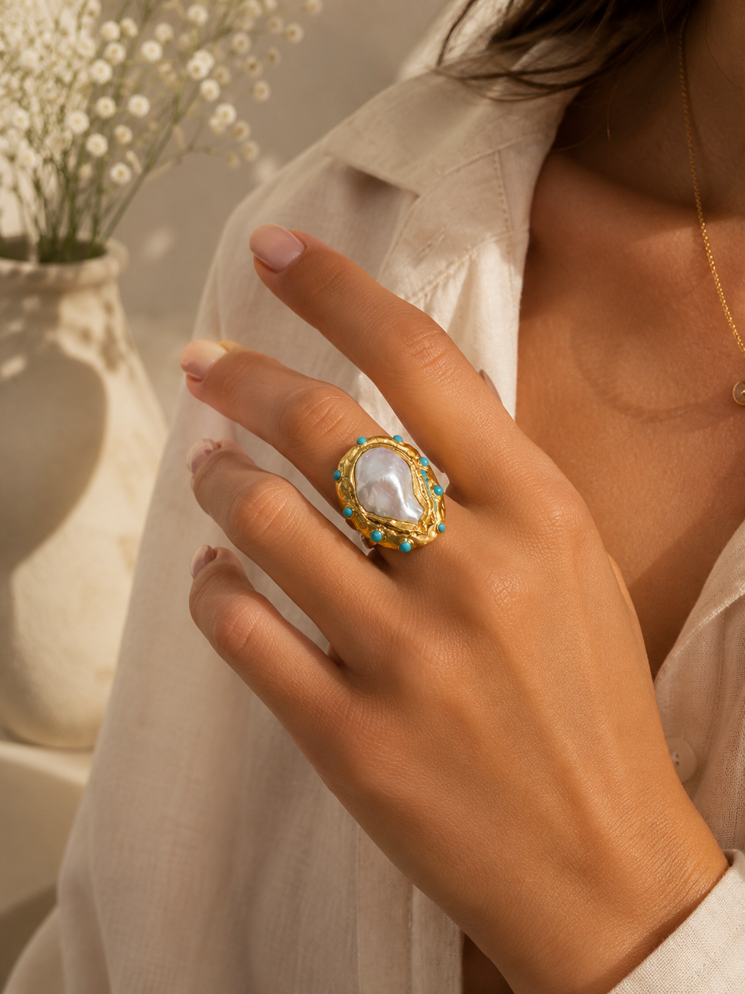 ANILLO CON PIEDRA AZUL