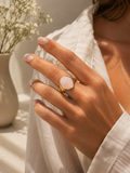ANILLO CON PIEDRA ROSA