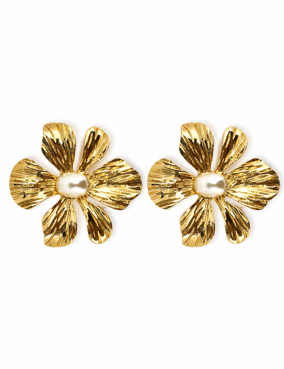 ARETES FLOR DORADO