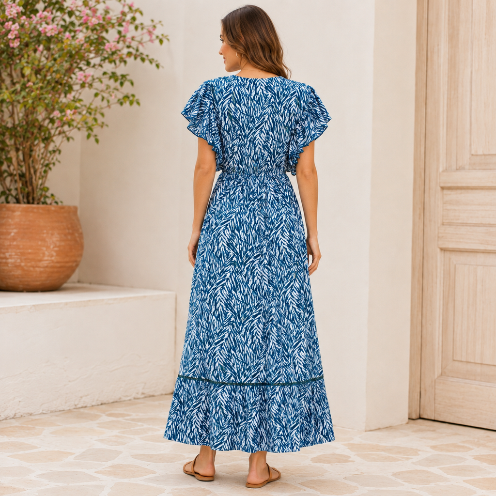 VESTIDO MAXI OCEAN ZEBRA