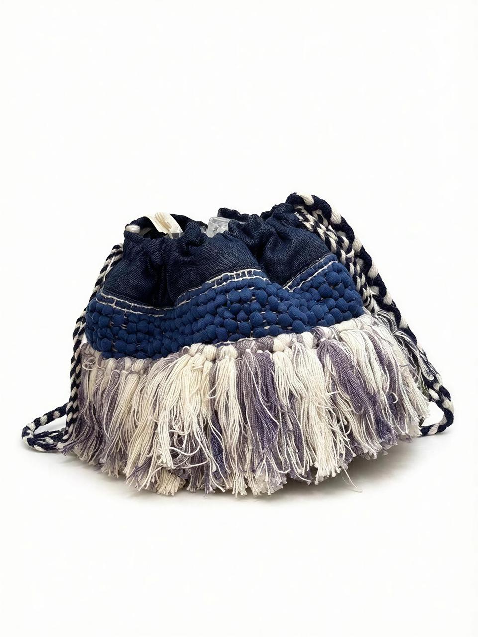 BOLSO DE MEZCLILLA CON FLECOS