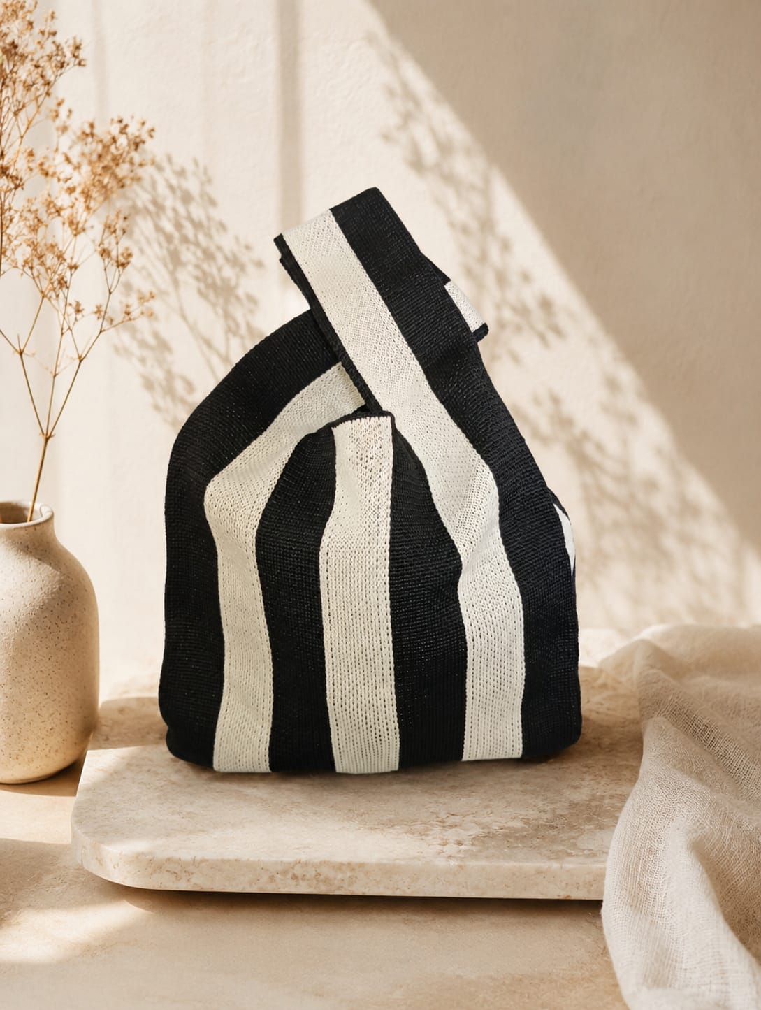 BOLSO CON RAYAS