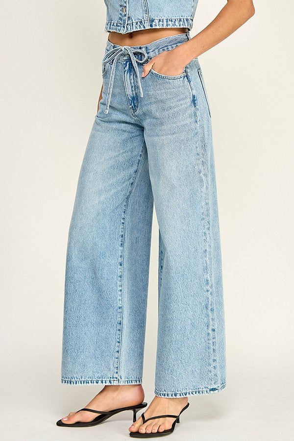PANTALON DENIM CELESTE