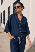BLUSA DENIM MAR AZUL