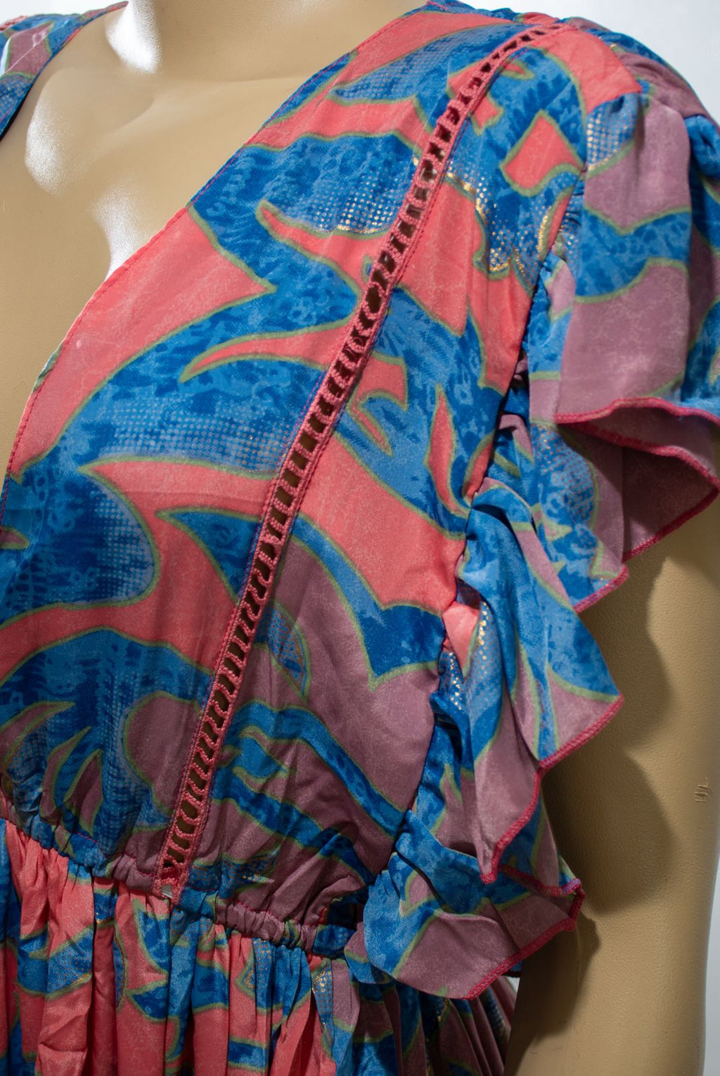 VESTIDO MAXI TROPICAL FUCHSIA