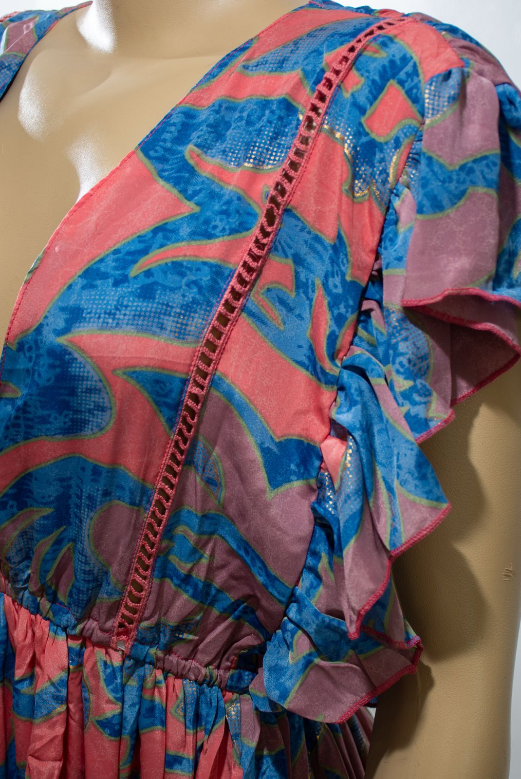 VESTIDO MAXI TROPICAL FUCHSIA