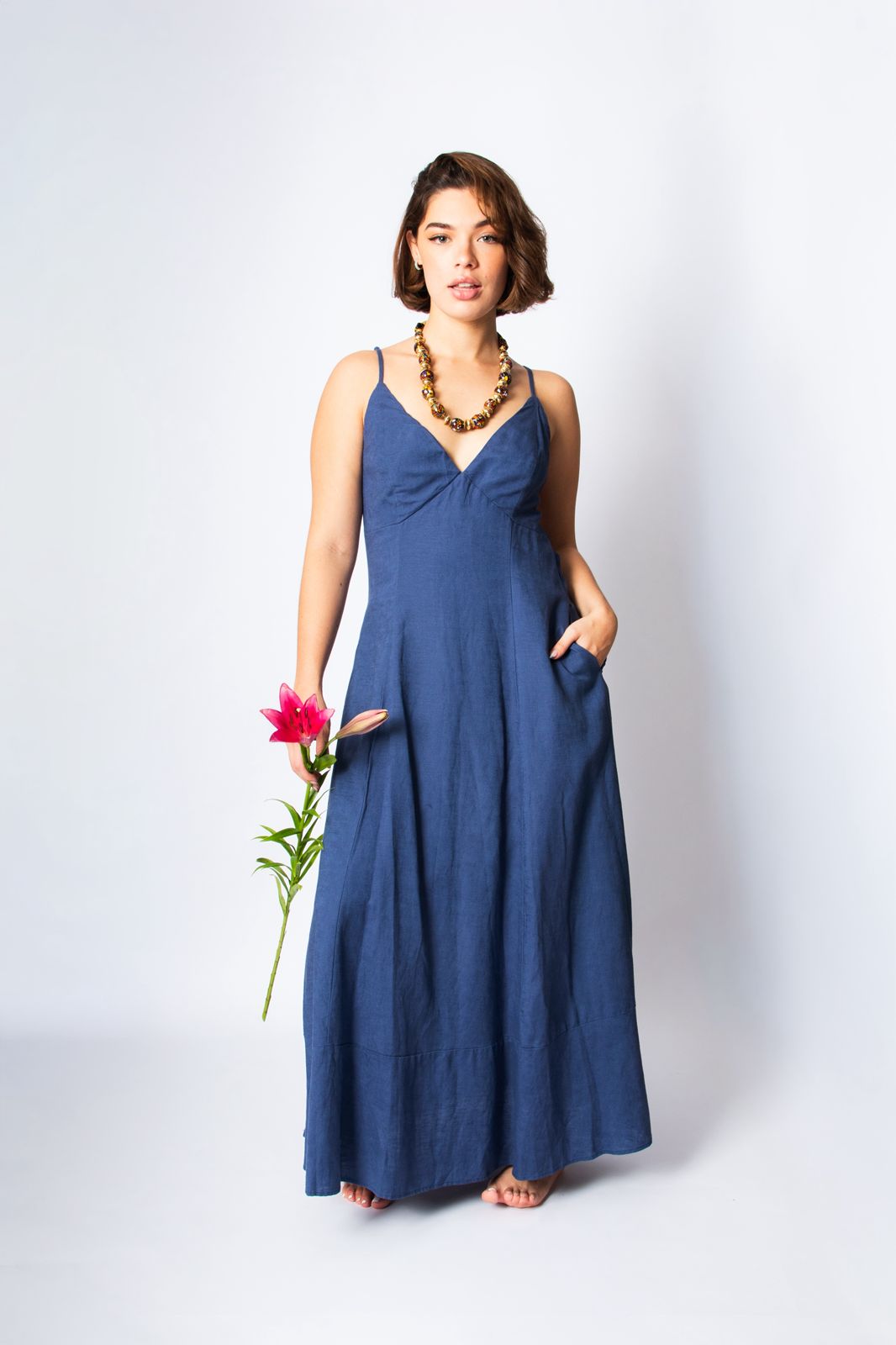VESTIDO AZUL BABAY OSCURO TALLA:M