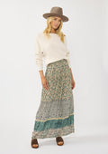 FALDA LOVE FLORES ARENA - TURQUESA
